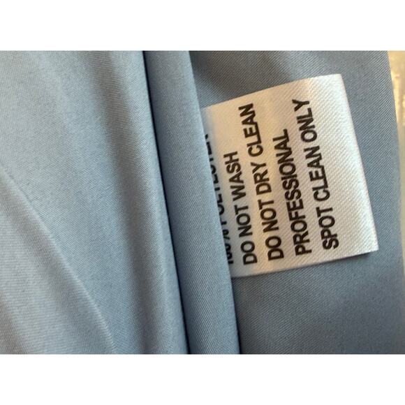 JJ’s House Dusty Blue Metallic Satin Cowl Neck Evening Gown NWT – Size 16W - Picture 15 of 16